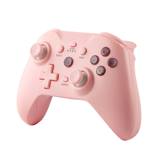 Blue Bluetooth wireless game controller with black joysticks and buttons for Android, iOS, PC, and Switch. - Image 6