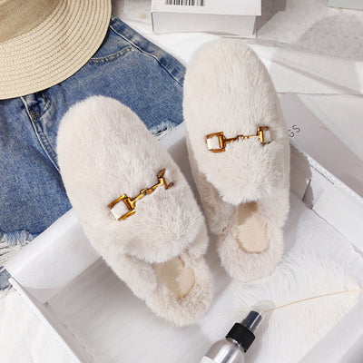 Pantuflas de Peluche Baotou para Mujer - Cómodas y Fáciles de Usar