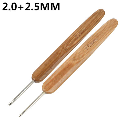Herramienta de Ganchillo de Bambú Carbonizado para Tejido Manual DIY - Image 13