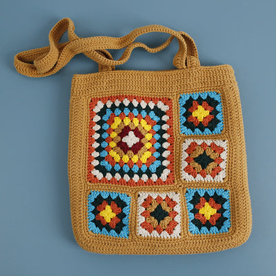 Bolso de Hombro con Patrón Cuadros en Lana - Image 4