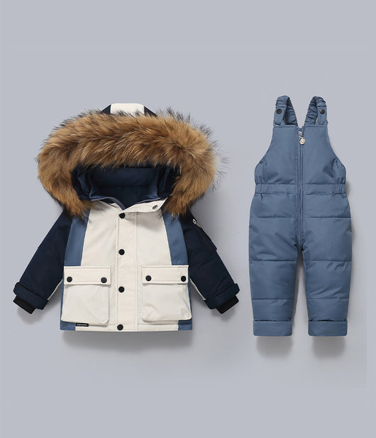 Conjunto Térmico Acolchado para Niños: Chaqueta y Pantalón Peto - Image 15