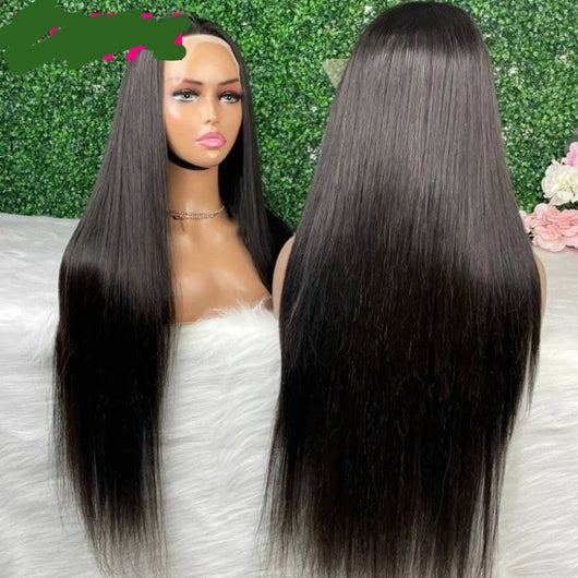 Peluca Lace Wig Cabello Natural Liso Negro Largo Medio - Image 9