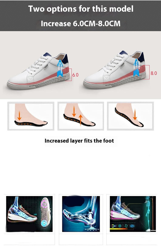 Zapatos Deportivos Casuales con Plantilla Elevadora y Tacón Plano para Hombre - Image 12