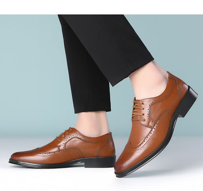 Zapatos Casuales de Cuero Tallado para Hombre - Image 25
