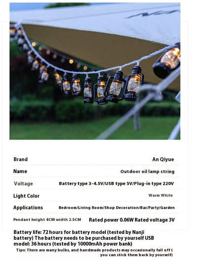 Lámpara Retro LED Estilo Linterna de Queroseno para Camping - Image 14