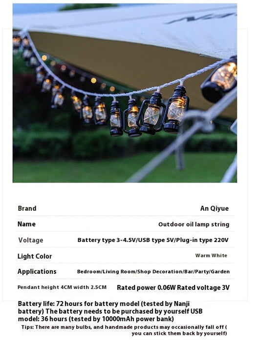 Lámpara Retro LED Estilo Linterna de Queroseno para Camping - Image 14