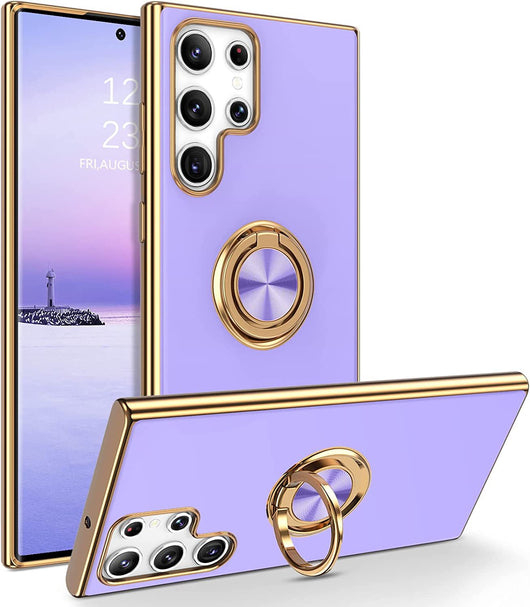Funda Protectora M54 con Anillo 6D y Soporte Magnético - Silicona Electrochapada - Image 5
