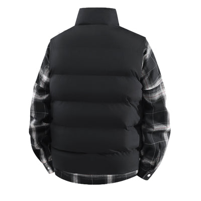 Chaleco Abrigo Suelto Cálido para Hombre Talla Grande con Cuello de Pie - Image 6