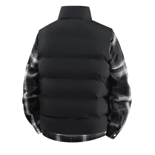 Chaleco Abrigo Suelto Cálido para Hombre Talla Grande con Cuello de Pie - Image 6