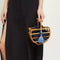 Bolso Bambú Artesanal Estilo Antiguo con Borlas - Diseño Semicircular para Vacaciones