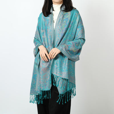 Bufanda Étnica Jacquard con Borlas de Cachemira - Image 3