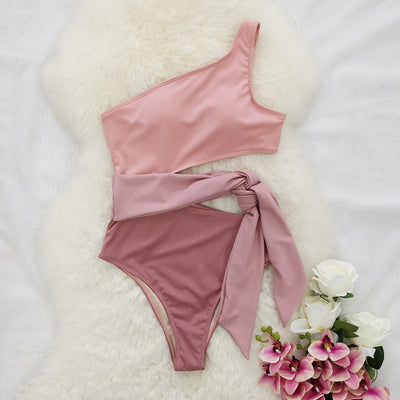 Traje de Baño Asimétrico Estampado Leopardo - Image 11