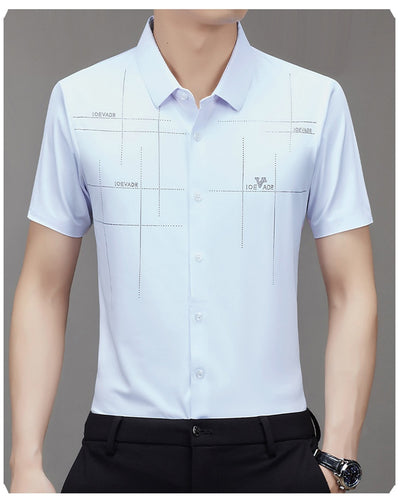Camisa Ejecutiva de Manga Corta sin Costuras - Comodidad Profesional - Image 10