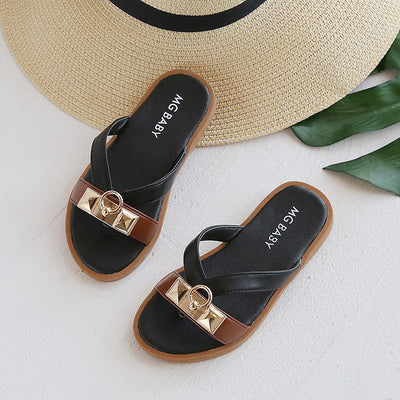Sandalias y Pantuflas Infantiles Estilo Británico Retro - Image 6