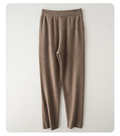Pantalones de Lana Pura Cintura Alta Invierno - Harem Rectos Abrigados - Image 25