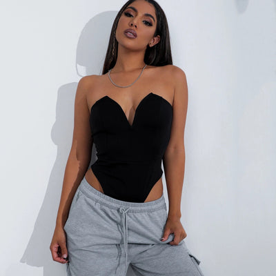 Blusa Ajustada Escote V Efecto Reductor - Body Moldeador Mujer - Image 9