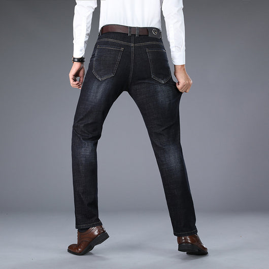 Pantalones Vaqueros Holgados Stretch para Hombre - Corte Recto Clásico - Image 4