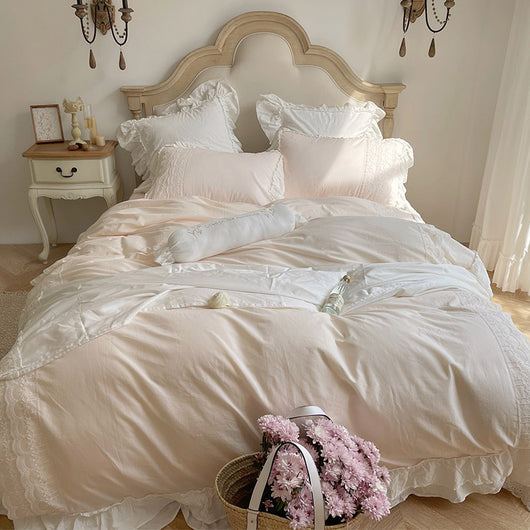 Juego de Cama Princesa 60 Hilos Algodón Puro Lavado - Sábanas y Edredón 4 Piezas - Image 10