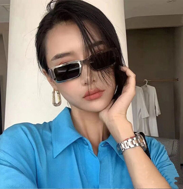 Gafas de Metal Cuadradas Pequeñas para Hombre - Estilo Importación