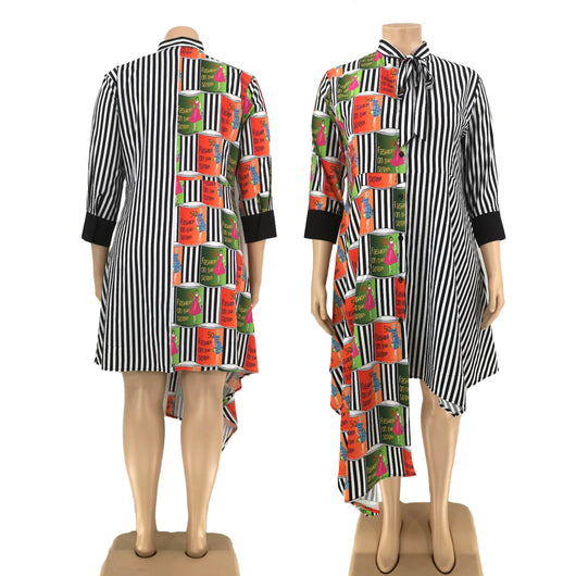 Falda Camisera con Rayas Estampadas - Image 11