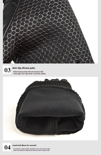 Guantes de Cuero para Hombre, Impermeables, Antideslizantes y para Pantalla Táctil - Image 11