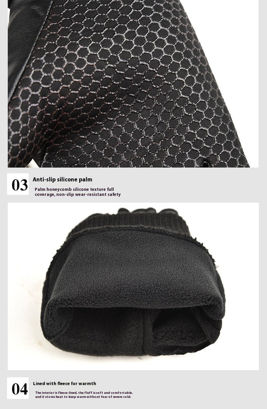 Guantes de Cuero para Hombre, Impermeables, Antideslizantes y para Pantalla Táctil - Image 11