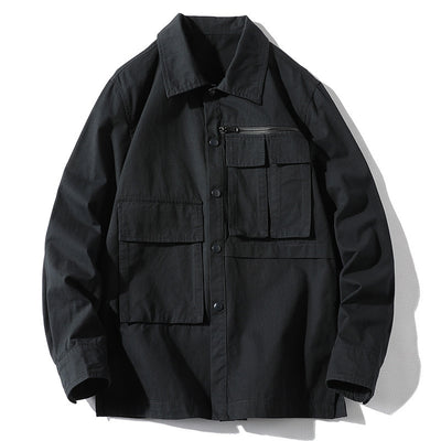 Chaqueta Camisa Casual con Múltiples Bolsillos para Hombre - Image 2
