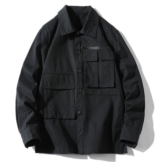 Chaqueta Camisa Casual con Múltiples Bolsillos para Hombre - Image 2