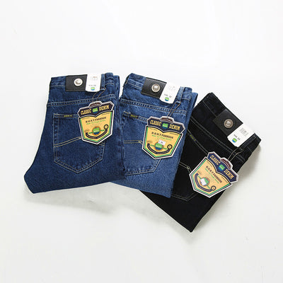 Jeans Retro de Cintura Alta Holgados Corte Recto para Hombre - Image 4