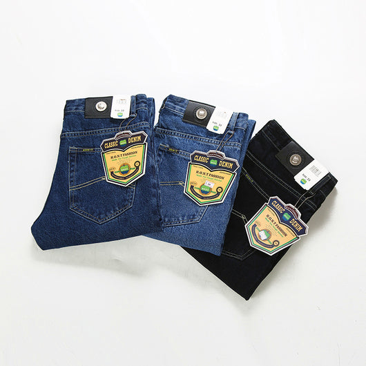 Jeans Retro de Cintura Alta Holgados Corte Recto para Hombre - Image 4