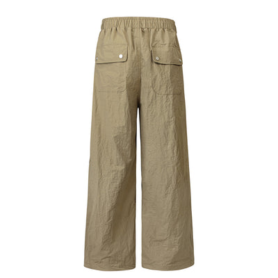 Pantalones Cargo Overol con Cordón Ajustable - Estilo Urbano Holgado para Hombre - Image 3