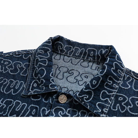 Chaqueta Denim Estampada All Over Unisex Boyfriend Fit - Image 5