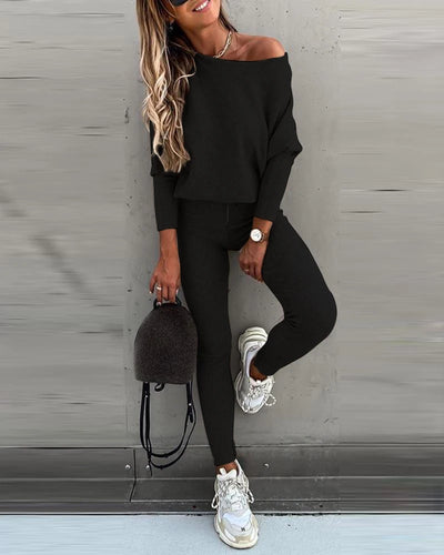 Traje Casual Hombro Descubierto para Mujer - Image 20