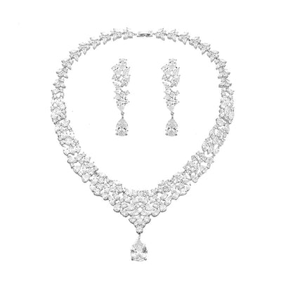 Conjunto de Collar y Aretes de Circonita para Novia - Image 5