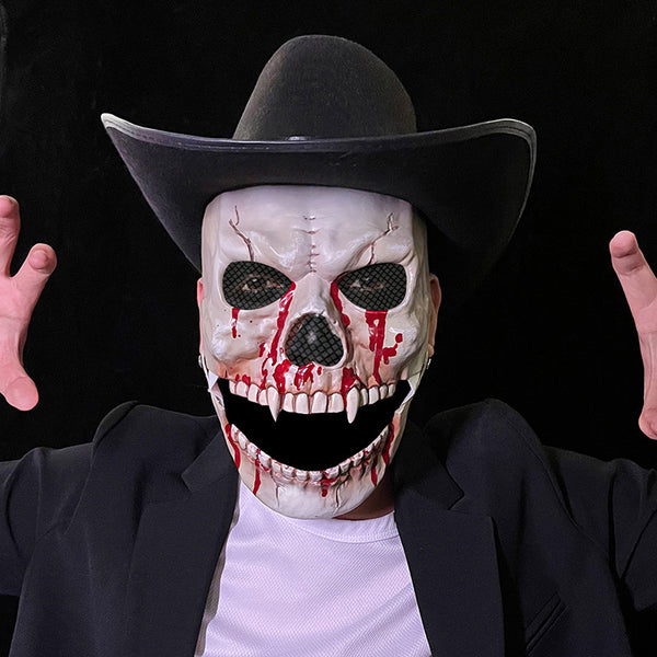Máscara Cráneo Halloween con Mandíbula Móvil Realista