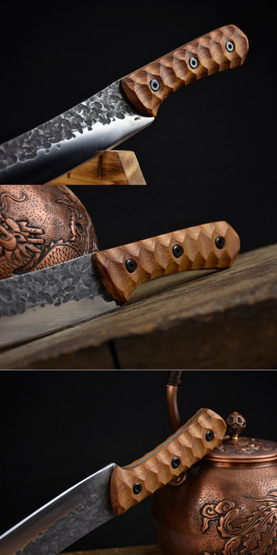 Set de 3 Cuchillos de Carnicero con Mango de Palo de Rosa - Image 15