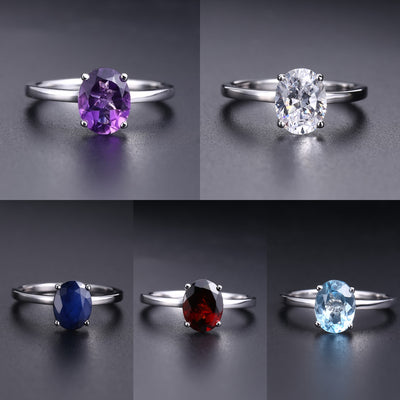 Anillo de Plata 925 con Cristales de Gemas Naturales Coloridas - Image 12