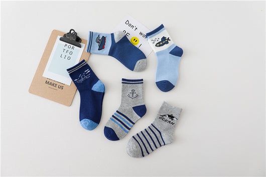 Calcetines Infantiles Estampado Barco para Primavera y Otoño - Image 4