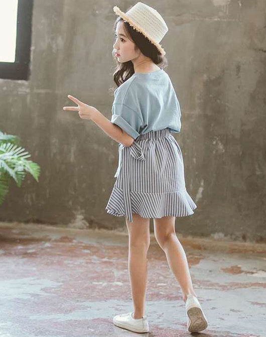 Conjunto de Falda y Blusa de Manga Corta para Niñas - Estilo Verano - Image 14