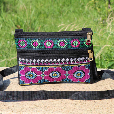 Bolsa Bandolera Doble Compartimento con Bordado Artesanal - Image 16