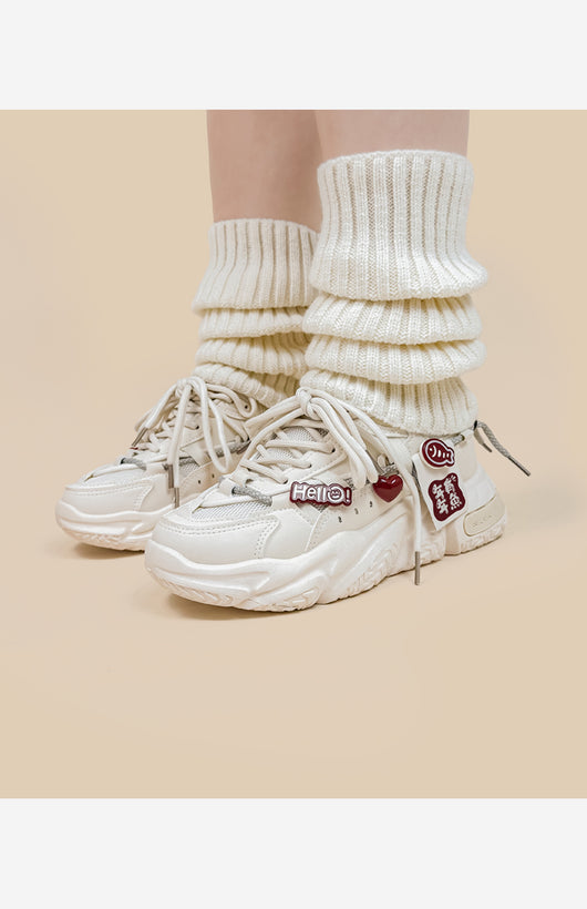Zapatillas Deportivas Blancas con Suela Gruesa para Mujer - Image 4