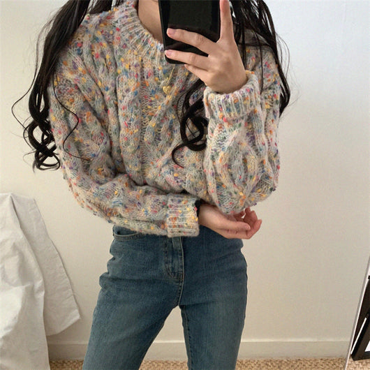 Suéter Tejido Contraste de Colores para Mujer - Image 6