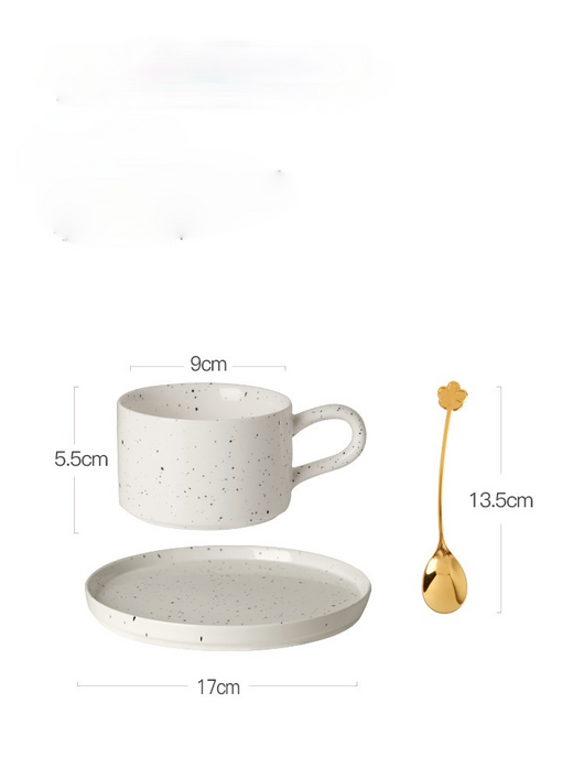 Taza de Café de Cerámica con Tapa y Cuchara - Image 3