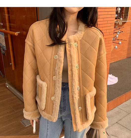 Abrigo de Piel Vintage Lingge - Elegancia Clásica para Mujer - Image 10