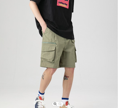 Pantalones Cortos Cargo Sueltos con Múltiples Bolsillos para Hombre - Image 7