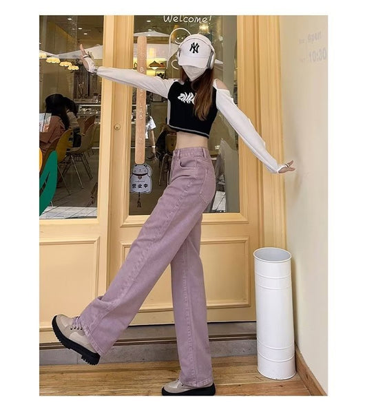 Pantalones Morados Ajustados Cintura Alta Reductores para Mujer - Image 4