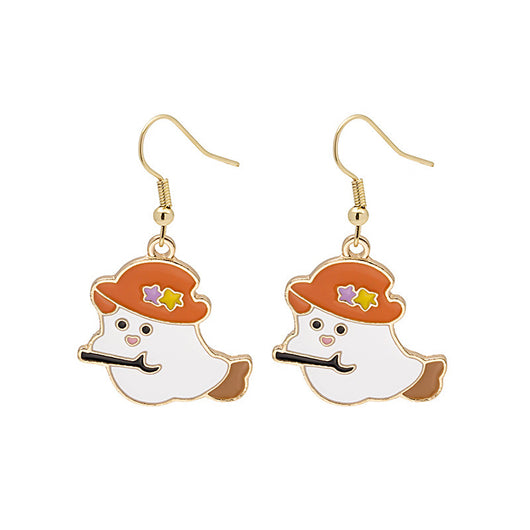 Aretes Halloween Calabaza Goteo de Aceite Aleación Joyería Espeluznante