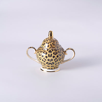 Juego de Taza y Platillo de Porcelana Fina con Diseño Leopardo - Image 9