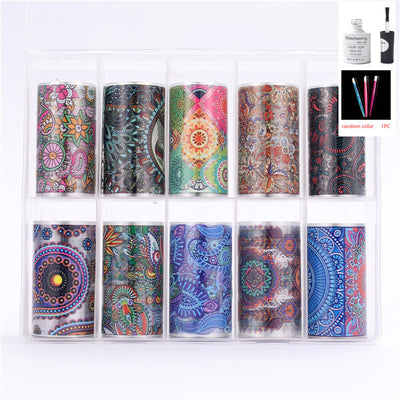 Set de 12 Láminas Decorativas para Uñas - Transferencias Nail Art - Image 42