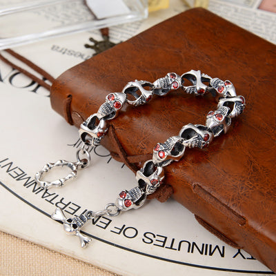 Pulsera de Plata 925 Personalizada Punk Hip Hop para Parejas - Estilo Dark Fashion - Image 8